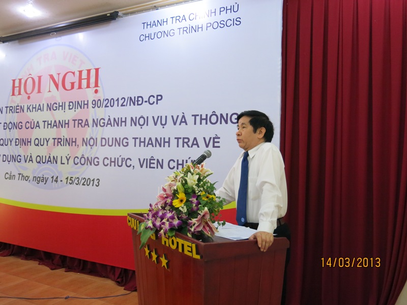 Hội nghị tập huấn triển khai Nghị định số 90/NĐ-CP ngày 05/11/2012 của Chính phủ về tổ chức và hoạt động thanh tra ngành Nội vụ